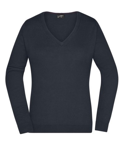 Ladies' V-Neck Pullover Black