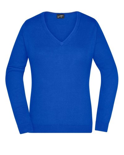 Ladies' V-Neck Pullover Royal
