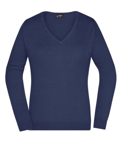 Ladies' V-Neck Pullover Navy