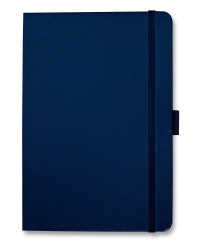 Quaderno con copertina soft con elastico e portapenna A5 NOTYPEN-M Blu Navy