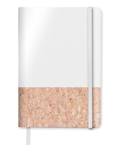 Quaderno con copertina in sughero A5 Noty-Green Bianco