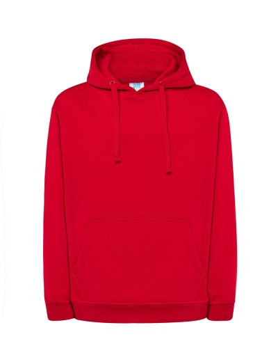 Felpa uomo cappuccio leggera french terry Red
