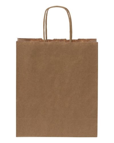 Sacchetto in carta kraft con manici intrecciati piccolo Marrone kraft