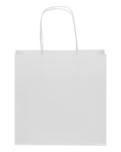 Shopper con manici intrecciati piccolo Bianco