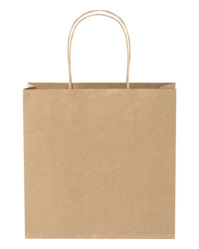 Shopper con manici intrecciati piccolo Marrone kraft