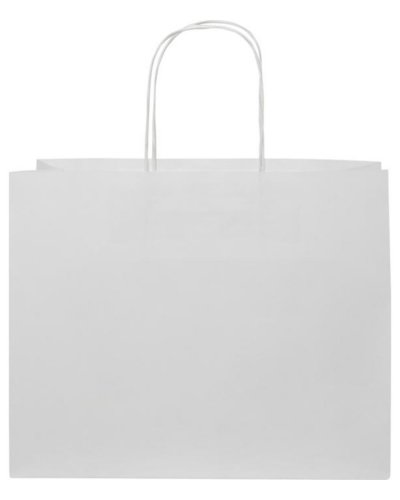 Shopper con manici intrecciati grande Bianco