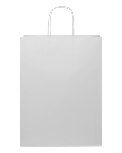 Shopper con manici intrecciati XXL Bianco