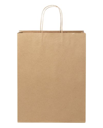 Shopper con manici intrecciati XXL Marrone kraft