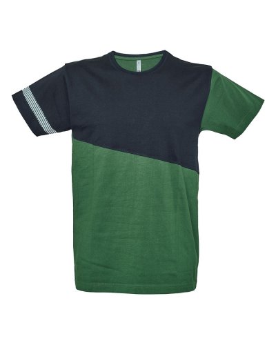 T-shirt manica corta bicolore Maastricht Green / Black