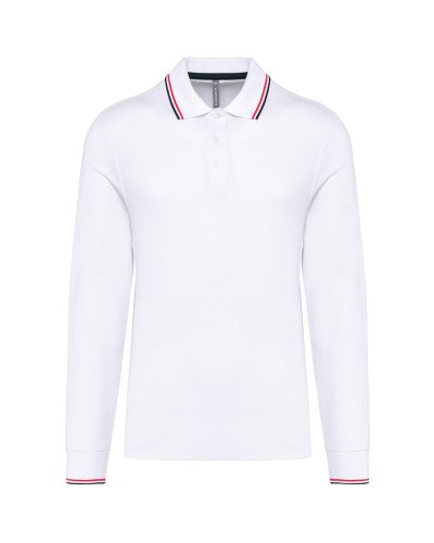Polo piqué uomo maniche lunghe