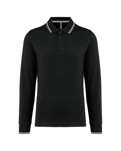 Polo piqué uomo maniche lunghe