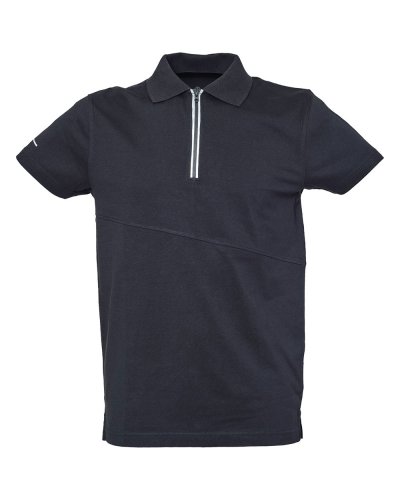 Polo manica corta bicolore in jersey Gibilterra Black