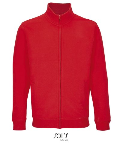 Felpa unisex full zip Cooper Rosso Vivo