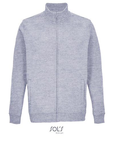 Felpa unisex full zip Cooper Grigio Medio Melange