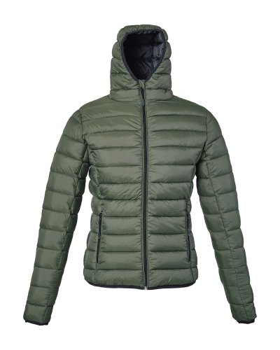 Giubbino morbido e lucido Berlin Lady Army Green