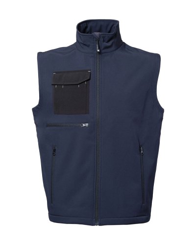 Gilet in soft shell a 3 strati impermeabile e traspirante Zermatt Navy