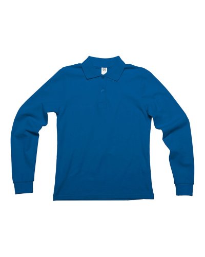 Polo donna manica  lunga Evolution Black Spider Royal blue