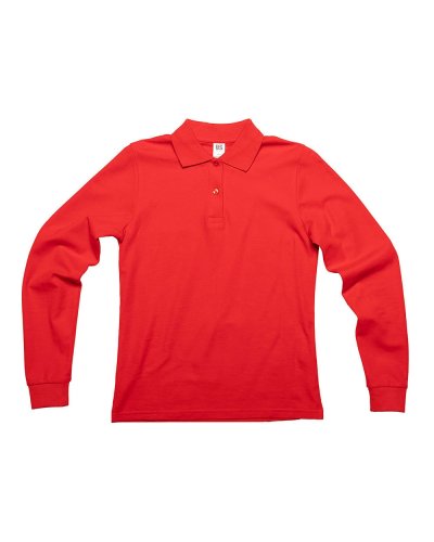 Polo donna manica  lunga Evolution Black Spider Red