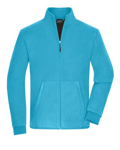 Pile da uomo a 2 strati James & Nicholson Turquoise/dark-grey