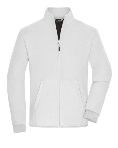 Pile da uomo a 2 strati James & Nicholson White/dark-grey