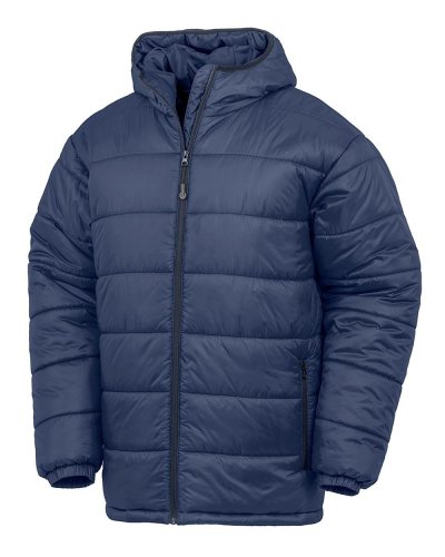 Recycled hooded padded parka