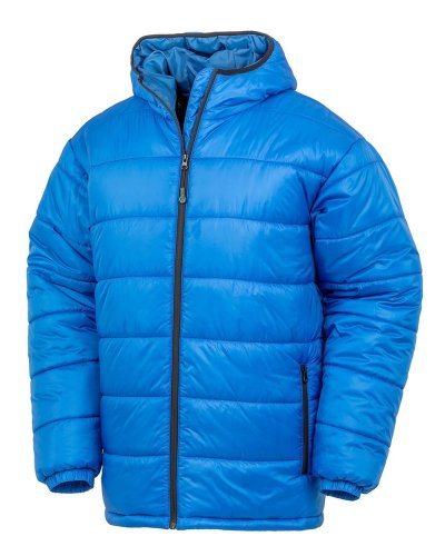 Recycled hooded padded parka