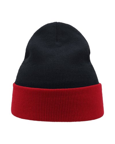 Cuffia con risvolto Wind Navy / Rosso