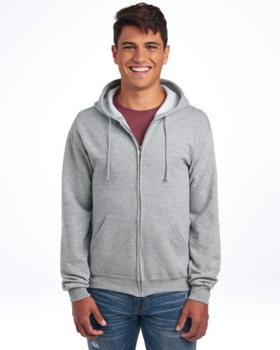 Felpa zip e cappuccio in tessuto nublend Athletic Heather