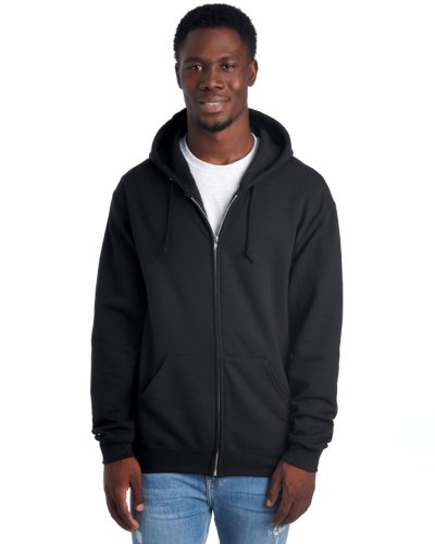 Felpa zip e cappuccio in tessuto nublend Black