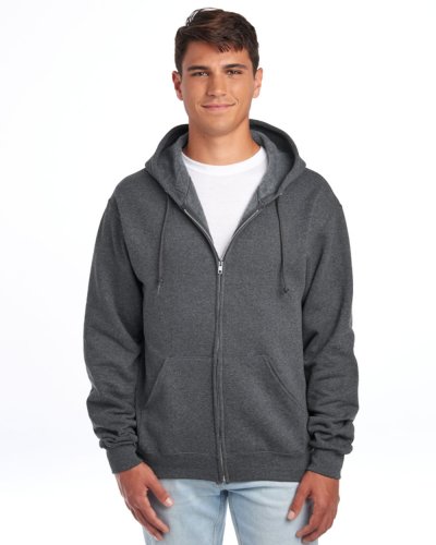 Felpa zip e cappuccio in tessuto nublend Black Heather
