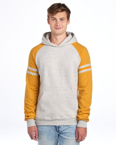NuBlend Varsity Colour-Block Hooded Sweatshirt Oatm Heather/Mustard Heather