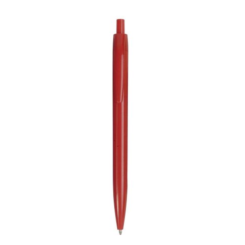 Penna a scatto in plastica colorata Rosso - Refill Blu