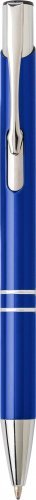Penna a sfera Delia in alluminio blu con refill Dokumental Ink