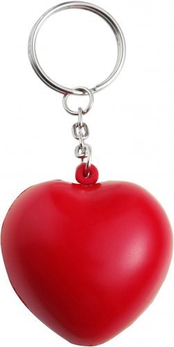 Antistress cuore con portachiavi in PU Lilou