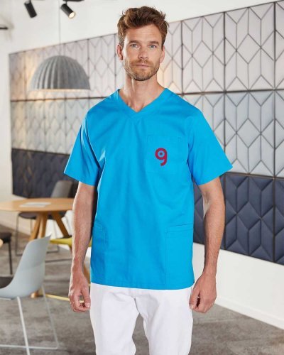 Camice da uomo da lavoro con scollo a V