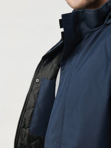 Parka Logan cortavientos con cremallera completa para hombre, capucha,