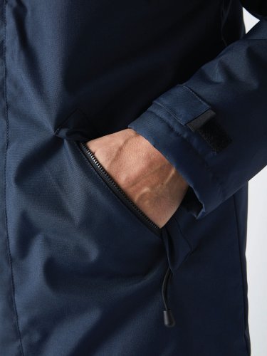 Parka Logan cortavientos con cremallera completa para hombre, capucha,