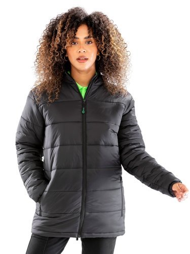Parka acolchado con capucha para hombre de nylon reciclado a prueba de