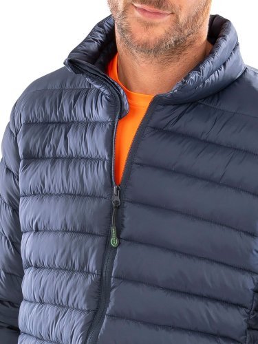 Chaquetón ecológico para hombre de nylon reciclado, impermeable