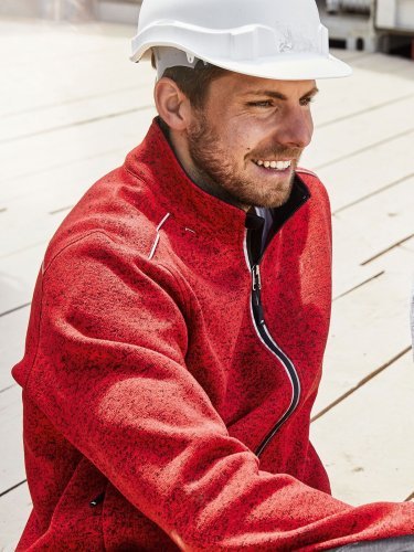 Arbeitskleidung PRO Herren Melange Fleecejacke mit Reißverschluss, 280