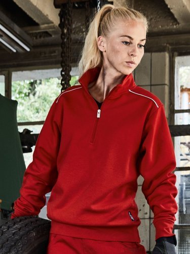 Arbeits-Solid-Halb-Zip-Sweatshirt aus Baumwolle/Polyester, waschbar be