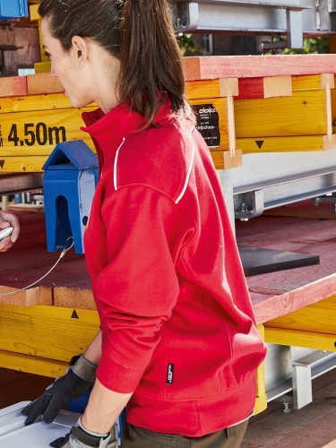 Arbeits-Solid-Halb-Zip-Sweatshirt aus Baumwolle/Polyester, waschbar be