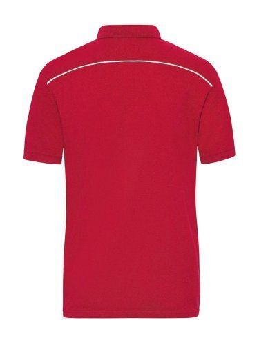 Polo de travail pour femme, coton bio, inserts contrastants