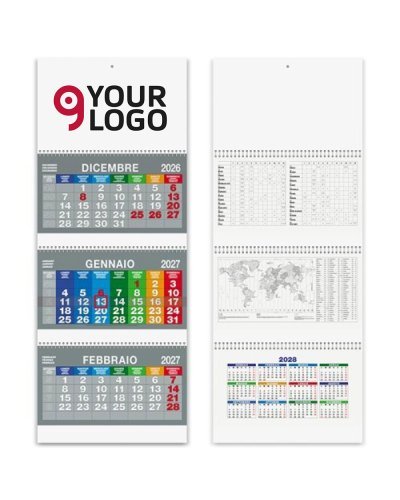 Calendario trittico Spiral Color