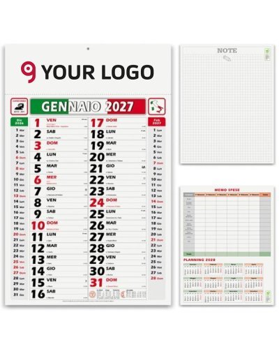 Calendario Olandese Italy 2027 mensile, 29x47 cm carta patinata