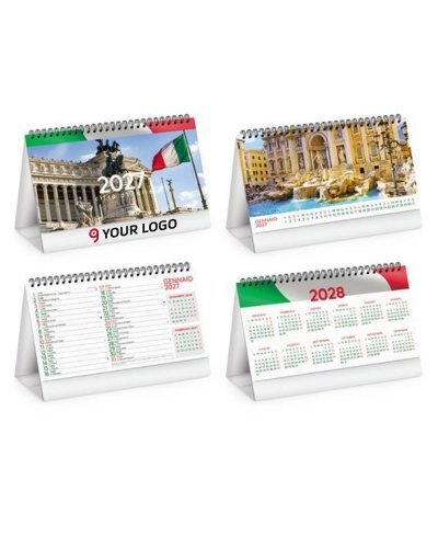 Calendario da tavolo Città d’Italia 2027 spiralato 19x14,5 cm