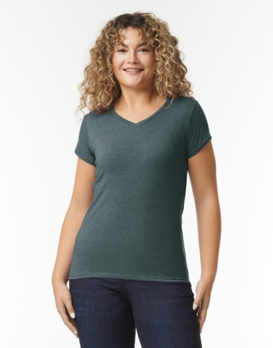 Softstyle T-Shirt Damen V-Ausschnitt Slim Fit