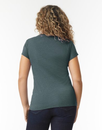 Softstyle T-Shirt Damen V-Ausschnitt Slim Fit