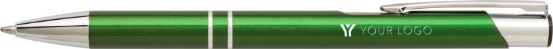 Penna a sfera Delia in alluminio blu con refill Dokumental Ink