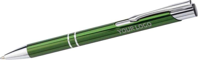 Penna a sfera Delia in alluminio blu con refill Dokumental Ink